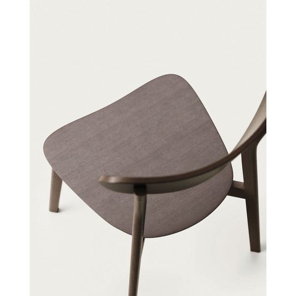 Barna étkezőszék szett  tölgyfa dekorral, 2 db-os Safina – Kave Home-image-4