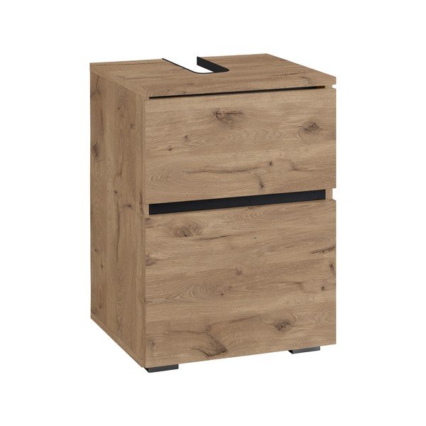 Natúr színű mosdó alatti szekrény tölgyfa dekorral 40x55 cm Wisla – Støraa-image-1