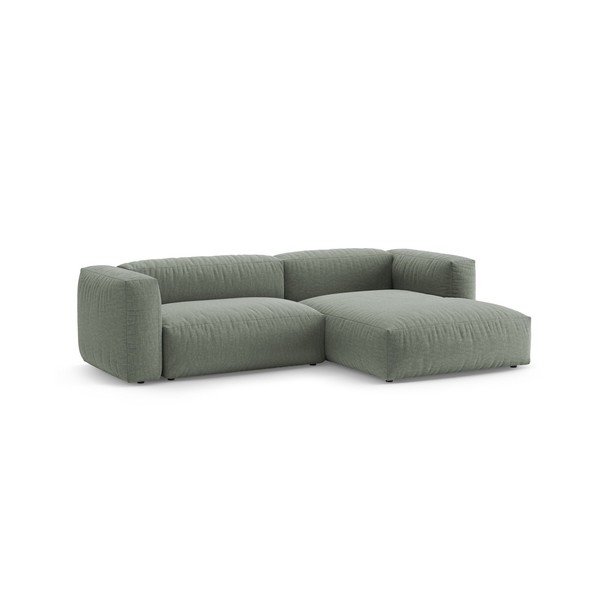 Szürkészöld kinyitható moduláris sarokkanapé (jobb oldali-heverő résszel) – Micadoni -image-3