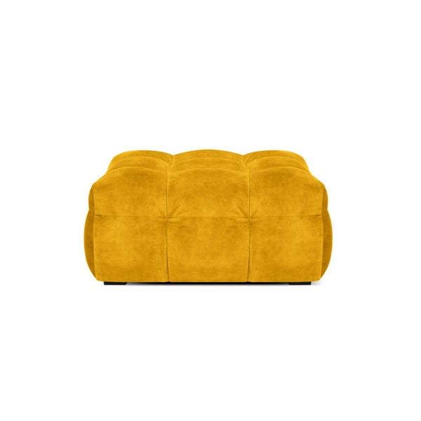 Vesta sárga bársony puff - Windsor & Co Sofas-image-3
