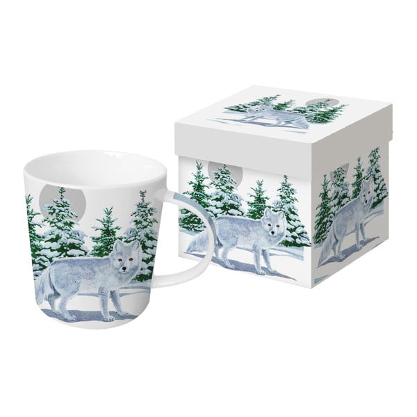 Snow Fox porcelán bögre karácsonyi motívummal, díszdobozban, 350 ml - PPD