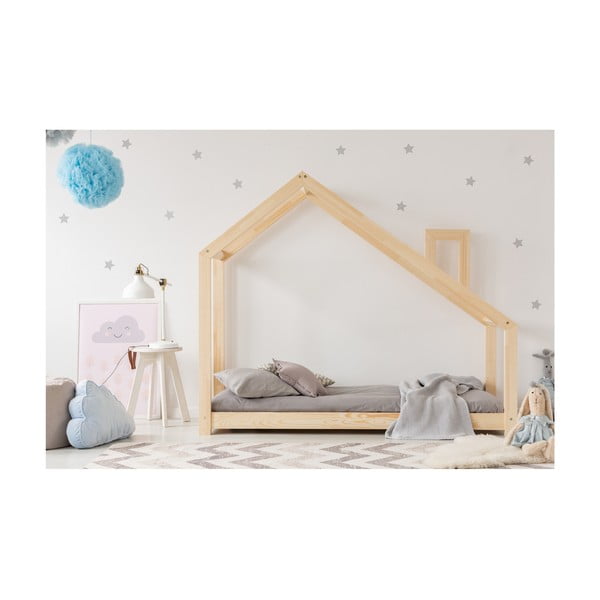 Mila DMS házikó gyerekágy borovi fenyőfából, 80 x 160 cm - Adeko-image-1