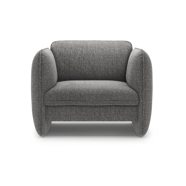 Sötétszürke zsenília fotel Georgia – Micadoni -image-2