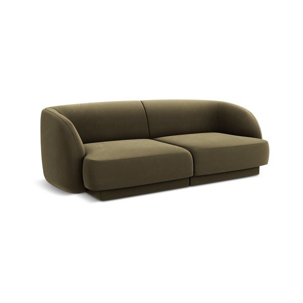 Zöld bársony kanapé 184 cm Miley  – Micadoni Home-image-2