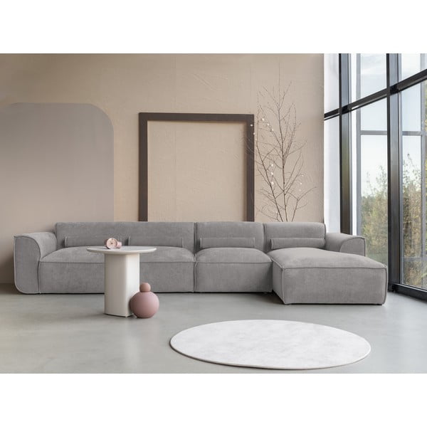 Világosszürke sarokkanapé (jobb oldali) Flex Felix – Miuform-image-1