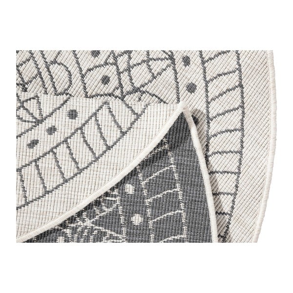 Porto szürke-krémszínű kültéri szőnyeg, ø 200 cm - NORTHRUGS-image-3