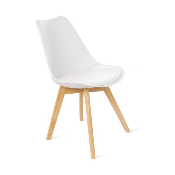 Retro 2 db fehér szék bükkfa lábakkal - Bonami Essentials-image-1