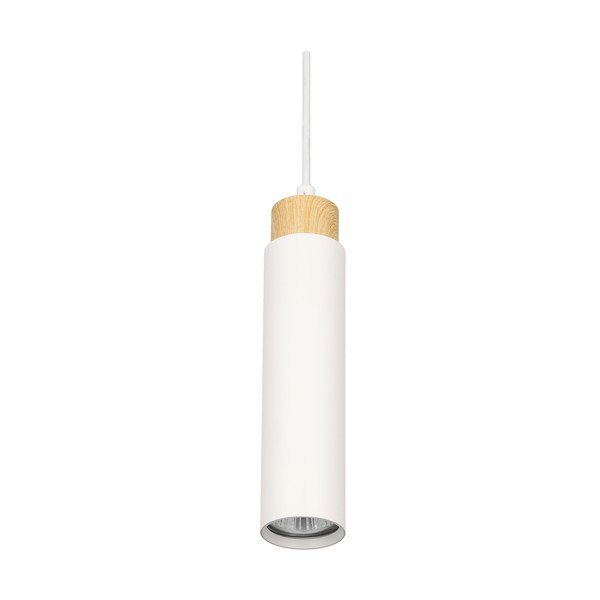 Fehér-natúr színű függőlámpa fém búrával Claro – Candellux Lighting-image-3