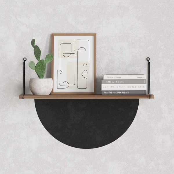 Natúr színű fali polc diófa dekorral 72 cm Armoni – Kalune Design-image-1