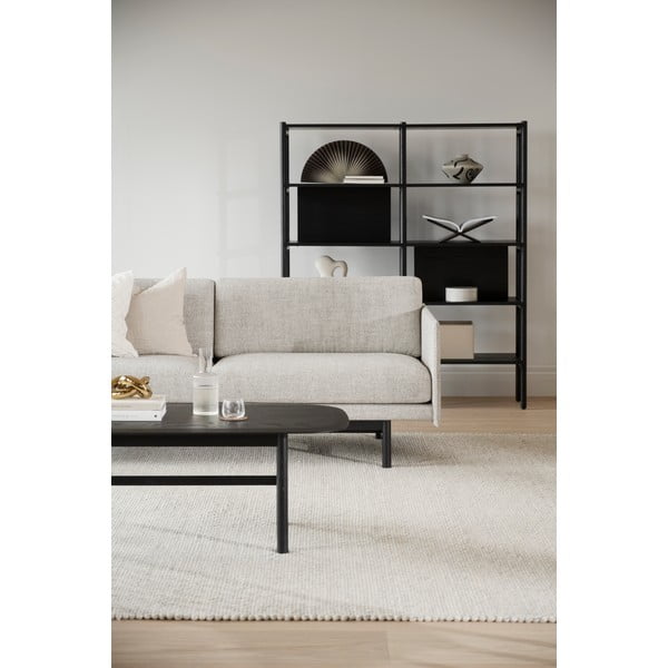 Fekete tölgyfa dohányzóasztal 135x62 cm Hammond - Rowico-image-3