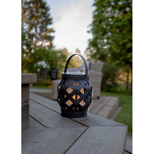 Flame Lantern fekete lámpás, magasság 16 cm - Star Trading-image-2