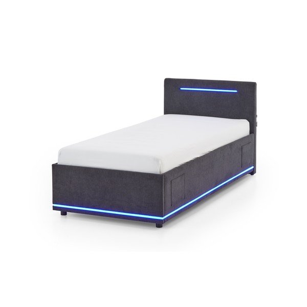 Sötétszürke kárpitozott gyerekágy ágyrács nélkül 90x200 cm Circle – Meise Möbel