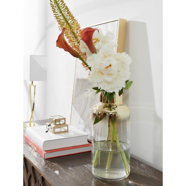 Uma kézzel fúvott aranyszínű üveg váza, magasság 35 cm - Westwing Collection-image-1