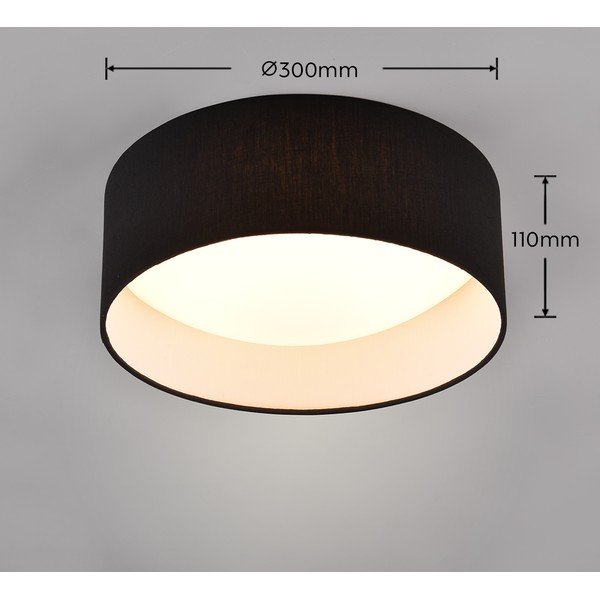 Fekete LED mennyezeti lámpa ø 30 cm Locarno – Reality-image-4