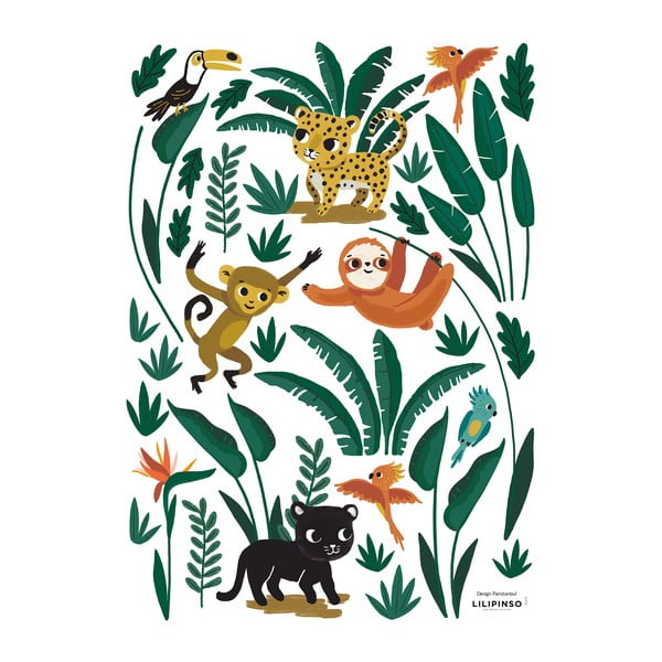 Matrica lap 30x42 cm Jungle Animals – Lilipinso