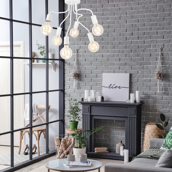 Fehér mennyezeti lámpa - LAMKUR-image-2