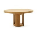 Kerek bővíthető étkezőasztal hosszabbító asztallappal tölgyfa dekorral ø 150 cm Artis – Kave Home