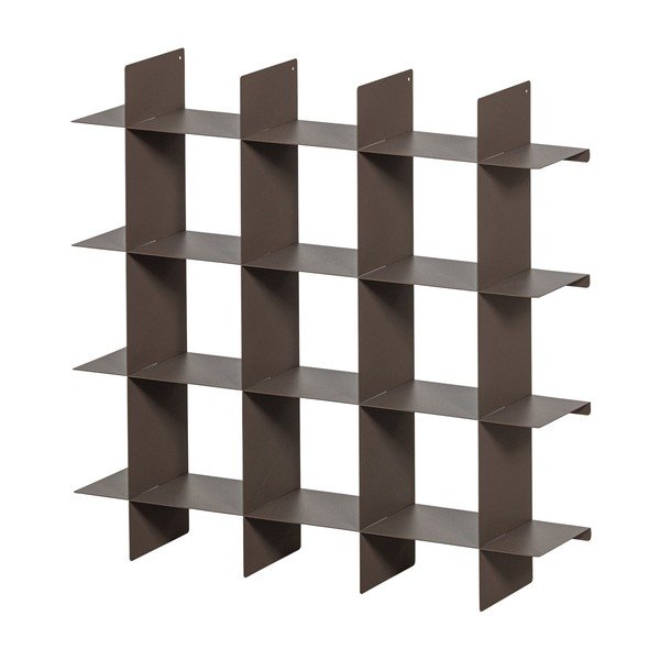 Barna többszintes fém fali polc 60 cm Brik – WOOOD