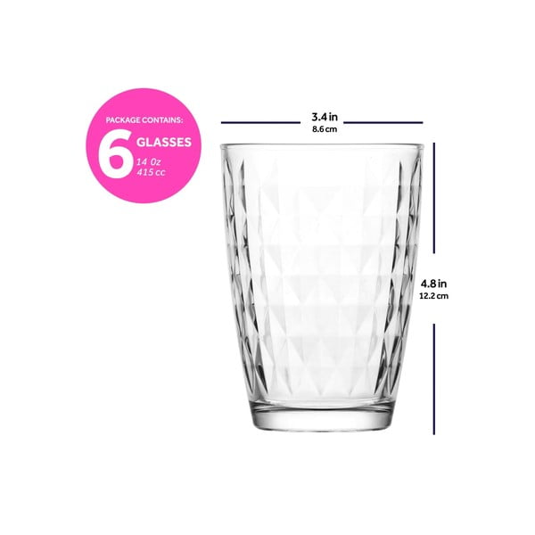 Pohár szett 6 db-os 400 ml – Hermia-image-3