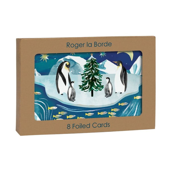 Üdvözlőlap szett 8 db-os karácsonyi mintával Go with the Floe  – Roger la Borde-image-2