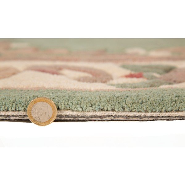 Aubusson zöld gyapjú szőnyeg, 67 x 127 cm - Flair Rugs-image-4