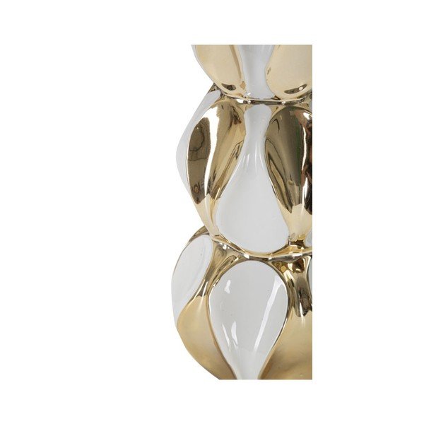 Fehér-aranyszínű kerámia asztali lámpa textil búrával (magasság 46 cm) Glam Balls – Mauro Ferretti-image-2