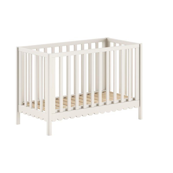 Bézs borovi fenyő babaágy állítható magassággal 60x120 cm Swingo – Vipack