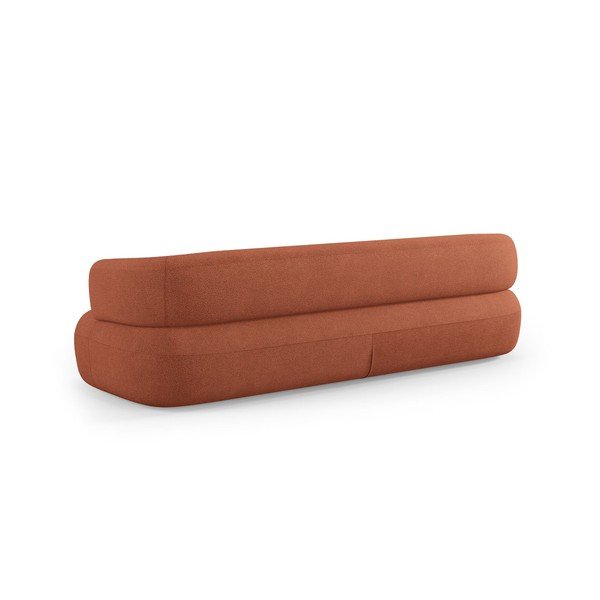 Terrakotta színű buklé kanapé 200 cm Jenny – Micadoni -image-4