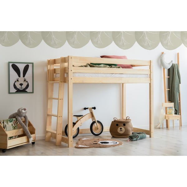 Magasított fenyőfa gyerekágy 70x160 cm CLPBA - Adeko-image-1