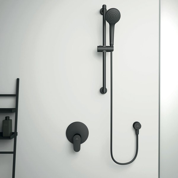 Matt fekete fém zuhanyszett Silk Black – Ideal Standard-image-1
