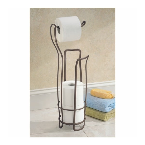 Bronzszínű acél WC-papír tartó állvány Axis – iDesign-image-1
