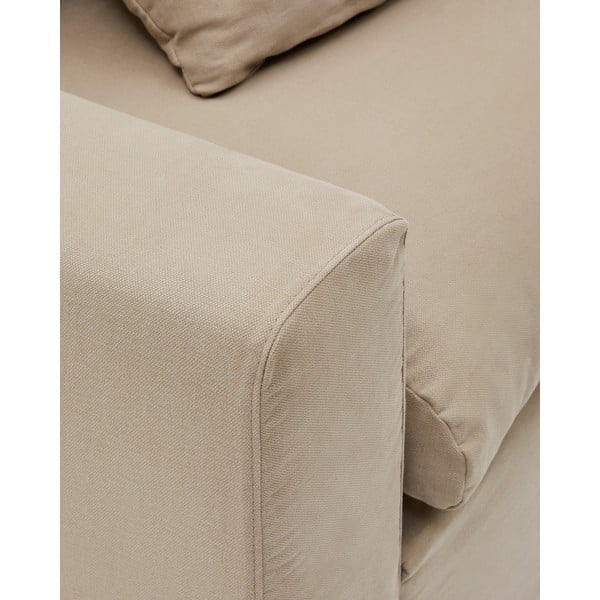 Bézs len kanapé 240 cm Nora – Kave Home-image-2