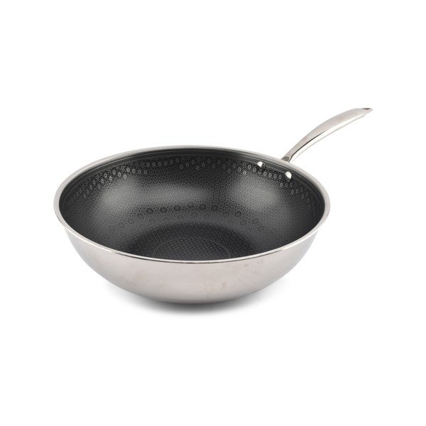 Wok rozsdamentes acél serpenyő tapadásmentes felülettel ø 31,5 cm Fusion – BonBistro