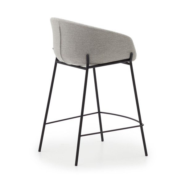 Világosszürke bárszék szett 2 db-os (ülésmagasság 65 cm) Yvette – Kave Home-image-4