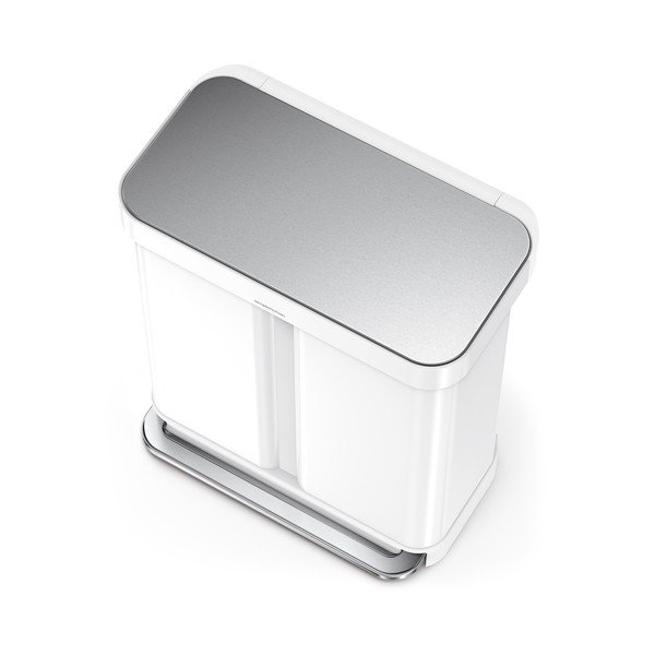 Fehér acél pedálos szemetes 58 l – simplehuman-image-3