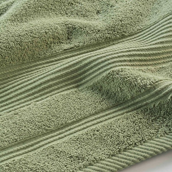 Khaki frottír pamut fürdőlepedő 90x150 cm Tendresse – douceur d'intérieur-image-2