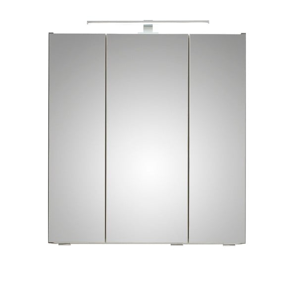 Szürke függő fürdőszoba szekrény tükörrel 65x70 cm Set 357 - Pelipal