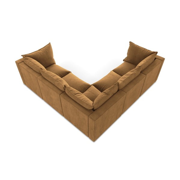 Terrakotta színű sarokkanapé Manao – Makamii-image-3