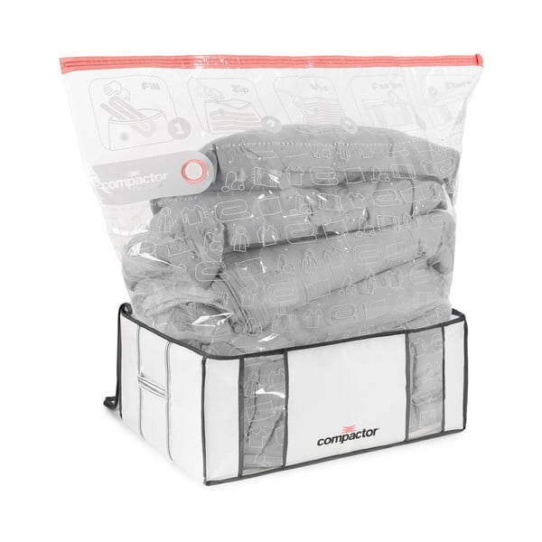 Vákuumos-megerősített textil ruhatároló doboz 65x45x27 cm Life – Compactor-image-4