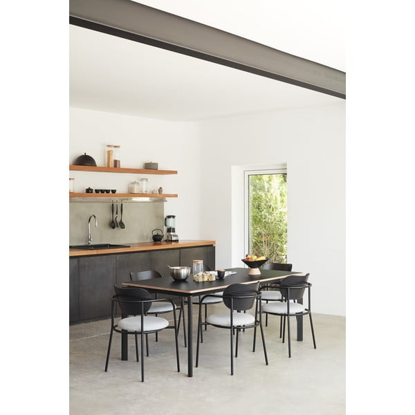 Fekete-szürke étkezőszék kőrisfa dekorral Eclipse - Teulat-image-1