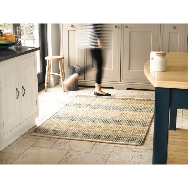 Blue tengerifű, juta és pamut szőnyeg, 80 x 150 cm - Flair Rugs-image-1
