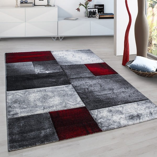 Borvörös-szürke szőnyeg 120x170 cm Hawaii – Ayyildiz Carpets-image-1