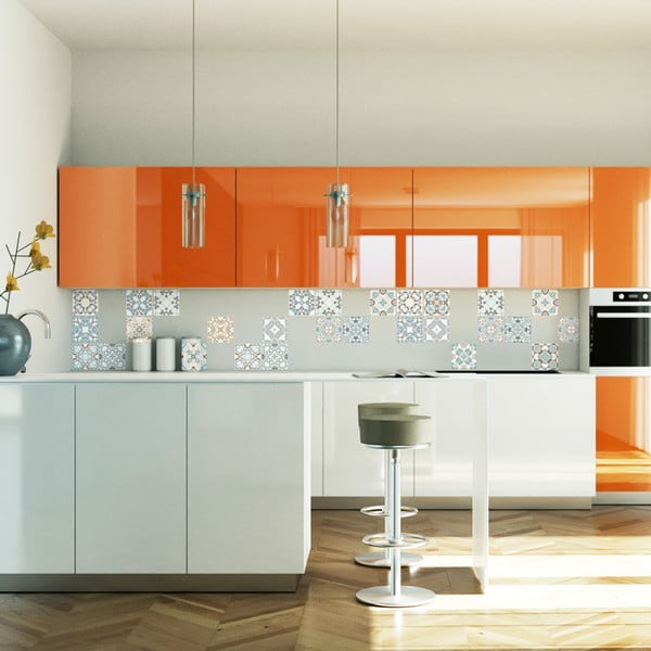 Underwater Garden 24 részes dekoratív falimatrica szett, 10 x 10 cm - Ambiance-image-1