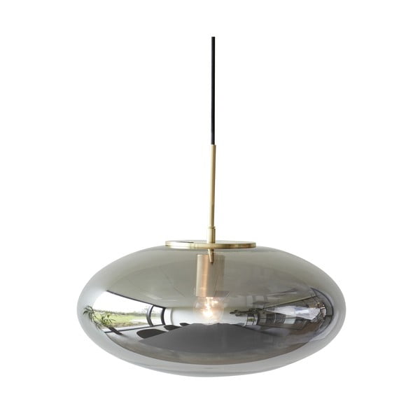 Szürke dimmelhető függőlámpa üveg búrával ø 40 cm Reflect – Hübsch