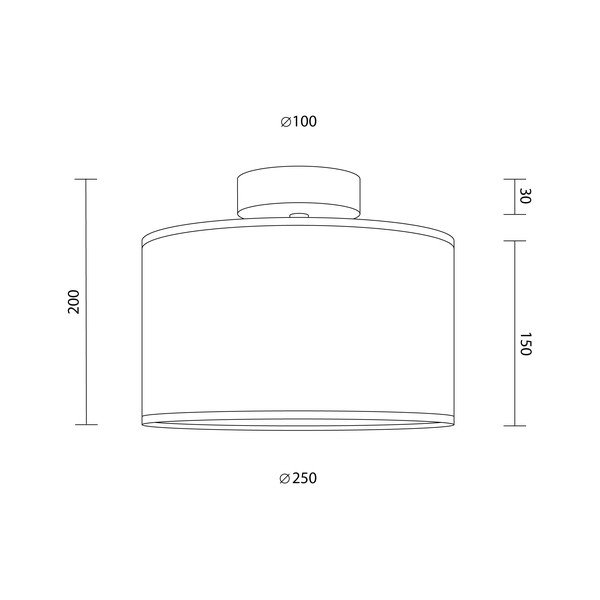 Taiko háromszögmintás bézs mennyezeti lámpa, ⌀ 25 cm - Sotto Luce-image-3