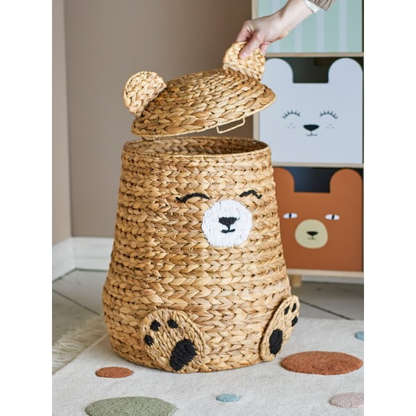 Natúr színű vízijácint játéktároló kosár ø 40x57 cm Timone – Bloomingville Mini-image-2