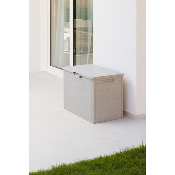 Világosszürke műanyag kerti tárolódoboz Woodys – Toomax-image-2