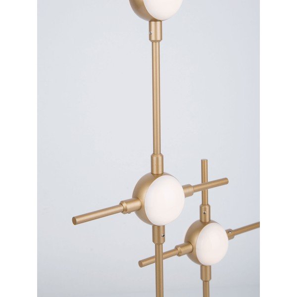 Aranyszínű fém LED asztali lámpa akrilüveg búrával (magasság 52 cm) Atomo – Nova Luce-image-3