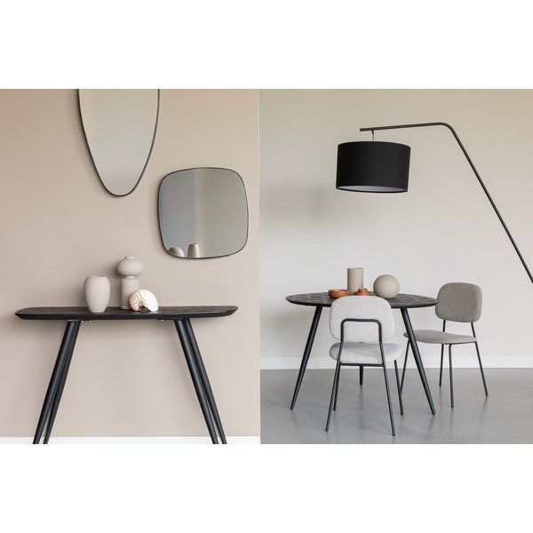 Fekete teakfa konzolasztal 37x118 cm Webster – White Label-image-2