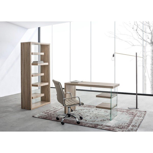 Szürkésbarna bőrutánzat irodai szék Perth – Yes Everyday-image-1
